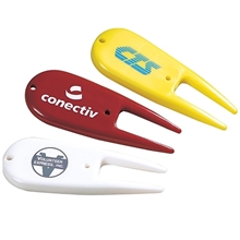 aerial view a group of plastic divot tool, image 1 of 3