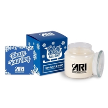 a group of 16 oz glass jar candle in soft touch gift box