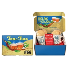 aerial view a group of two for tea in premium mailer, image 1 of 3