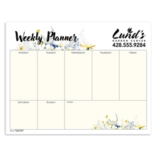 aerial view a group of small weekly desk pad - floral, image 1 of 4