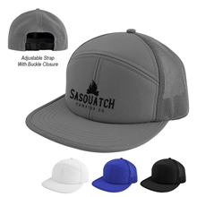 a group of 7- panel performance trucker cap