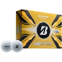 aerial view a white bridgestone e12 straight golf balls, image 1 of 2