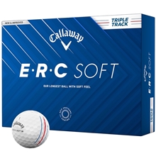 aerial view a white callaway erc soft golf ball, image 1 of 3