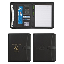 a group of pebble grain writing pad 8 x 11 zippered portfolio with calculator