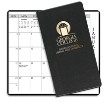 aerial view a black executive monthly pocket planners, image 1 of 2