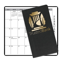 aerial view a black executive academic monthly pocket planners, image 1 of 2