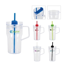 a group of elliott 20 oz clear as travel mug