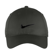 aerial view a anthracite nike dri - fit swoosh performance cap, image 1 of 2