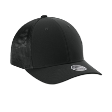 aerial view a black/ black sport - tek stretch - tek mesh back cap, image 1 of 4