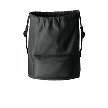 aerial view a deep black port authority diamond pocket cinch, image 1 of 4