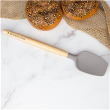 a group of stir silicone spatula w / wooden handle