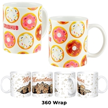 a group of 11 oz full color stoneware executive mug