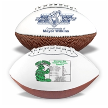 a group of 8 mini synthetic leather signature football