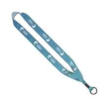 a group of 7/8 dye - sublimated satin ribbon lanyard