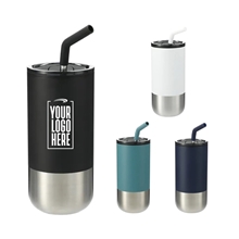 a group of lagom insulated 16oz stainless steel tumbler with straw