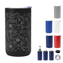 a group of 12 oz full laser 4- in -1 double walled can cooler