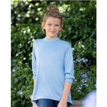 a group of ultraclub youth cool dry performance long - sleeve top