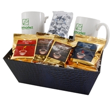 a group of tray w / mugs and hershey kisses