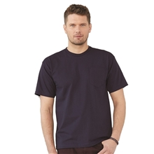 a group of bayside - unisex usa - made midweight pocket t - shirt