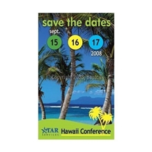 Save the Dates - Tropical Theme 1 - Budget Square Corner Cut Magnets