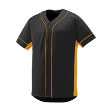 a black/ gold augusta sportswear - mens slugger jersey