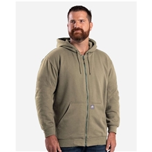 aerial view a alpine green berne apparel - mens heritage thermal lined hooded sweatshirt, image 1 of 2
