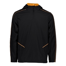 aerial view a black/ light gold holloway - mens wizard quarter - zip hooded pullover, image 1 of 2