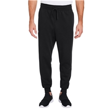 aerial view a black/ white under armour - rival fleece joggers, image 1 of 7
