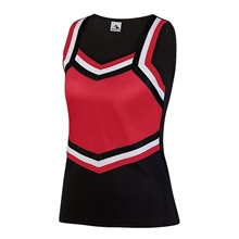 a black/ red/ white augusta sportswear girls pike shell
