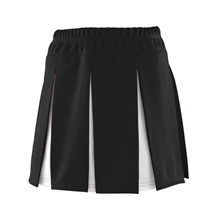 aerial view a black/ white augusta sportswear ladies liberty skirt, image 1 of 3