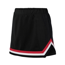 aerial view a black/ red/ white augusta sportswear ladies pike skirt, image 1 of 4