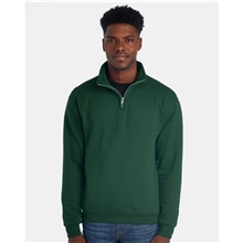 a group of jerzees nublend(r) cadet collar quarter - zip sweatshirt