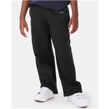 a group of champion - youth powerblend(r) open - bottom sweatpants with pockets