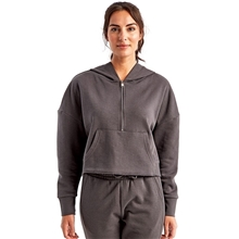 a group of tridri - womens alice half - zip hooded sweatshirt