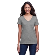 aerial view a group of next level apparel ladies eco performance t - shirt, image 1 of 3