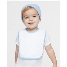 a group of rabbit skins infant contrast trim bib