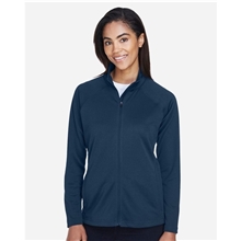 a group of devon jones ladies stretch tech - shell(r) compass full - zip