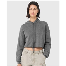 a group of bella + canvas - womens crop fleece hoodie sweatshirt