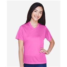 a group of team 365 ladies zone performance t - shirt - all