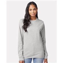 a group of hanes unisex tagless(r) long - sleeve t - shirt
