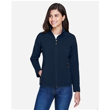 a group of core365 - womens cruise two - layer fleece bonded soft shell jacket - all