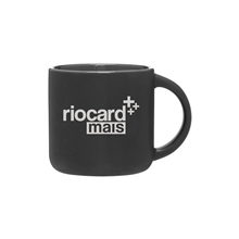 aerial view a group of 14 oz minolo mug - matte black storm gray, image 1 of 3