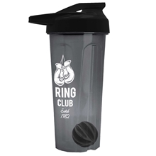 a smoke tumbler & black lid & black mixing ball garyline(r) endurance shaker tumbler with drink - thru lid and mixing ball