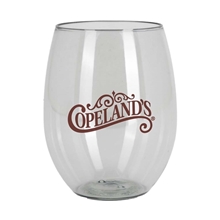 aerial view a clear arabian rpet 16 oz wine glasses, image 1 of 2