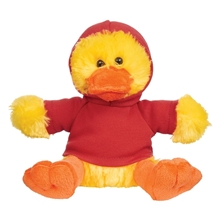a yellow 6 delightful duck with hoodie
