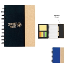 a group of small spiral notebook with sticky notes and flags