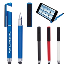 a group of stylus pen with phone stand and screen cleaner