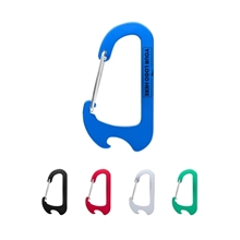 aerial view a group of chaz carabiner bottle opener, image 1 of 2