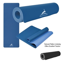 aerial view a group of two - tone double layer yoga mat, image 1 of 2