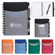 a group of tri - pocket notebook satin pen
